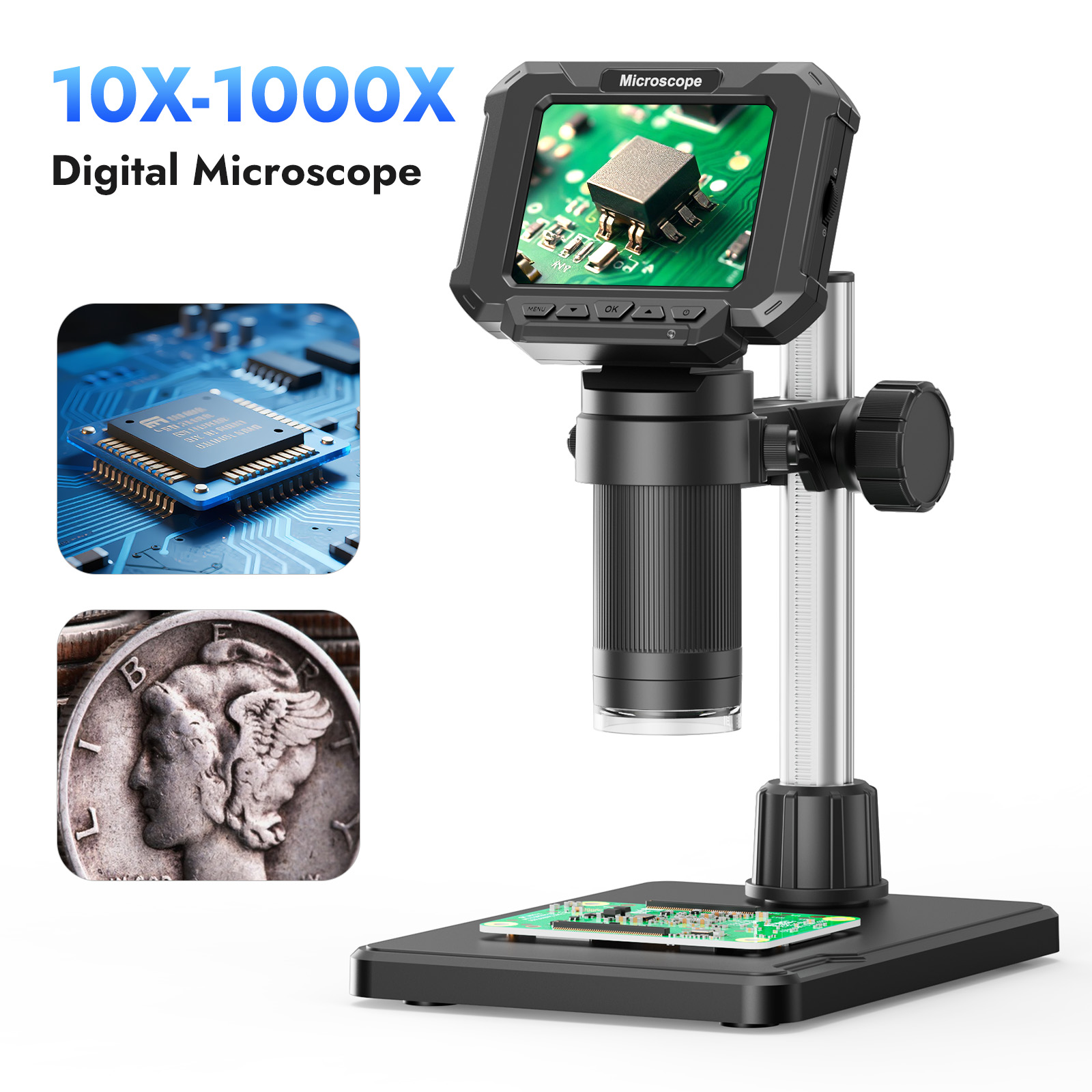 디지털 현미경 2.8인치 1000배율 코인 현미경 10 - Electronics Repair Microscope 리뷰 및 가격