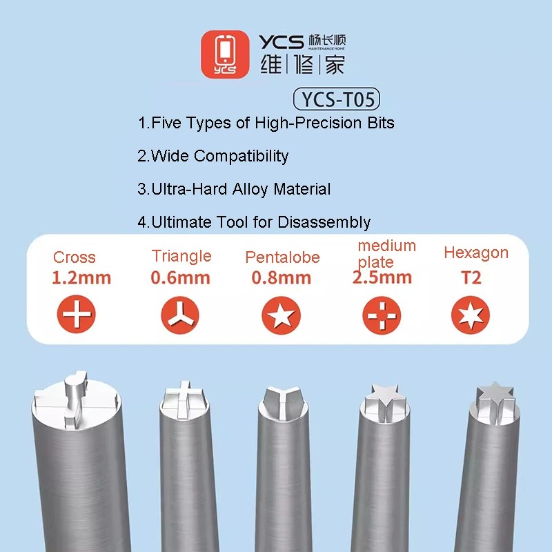YCS YCS-T05 3D 고정밀 드라이버 세트 휴대폰 - Electronics Repair Center 리뷰 및 가격