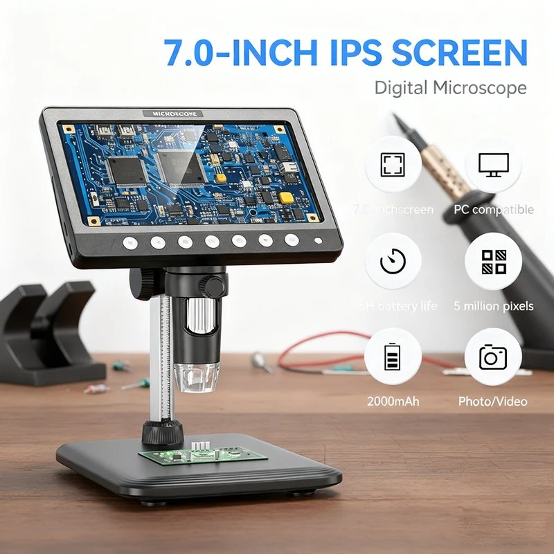 7인치 LCD 코인 현미경 50X-1200X 확대경 5 - Electronics Repair Microscope 리뷰 및 가격