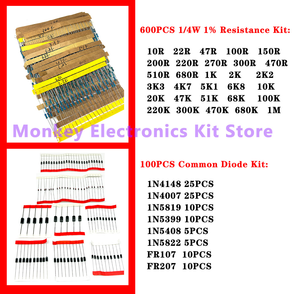 저항 전해 캐패시터 삼극관 다이오드, 혼합 DIY 수리 - Electronics Repair Center 리뷰 및 가격