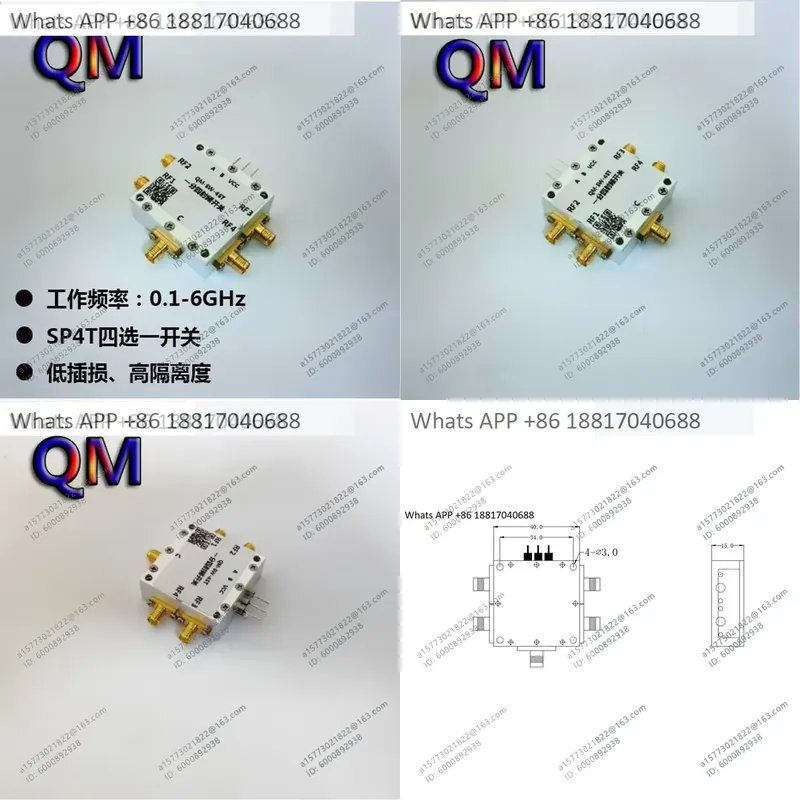 QM-SW-4ST 0.1-6 GHz SP4T 전자 스위 - Qm Electronics & Repair Services Photos 리뷰 및 가격