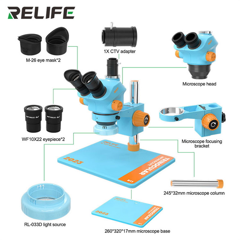 RELIFE RL-M5T-B11 0.7-5.0 연속 줌 - Electronics Repair Microscope 리뷰 및 가격