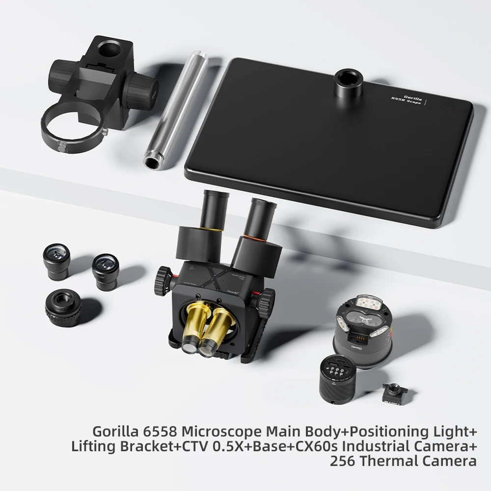 첸리 6558 고릴라 삼안 현미경, 6.5X-58X 줌 - Electronics Repair Microscope 리뷰 및 가격