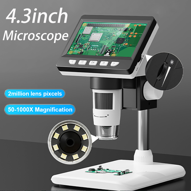 4.3인치 IPS 스크린이 있는 디지털 현미경 1600 - Electronics Repair Microscope 리뷰 및 가격