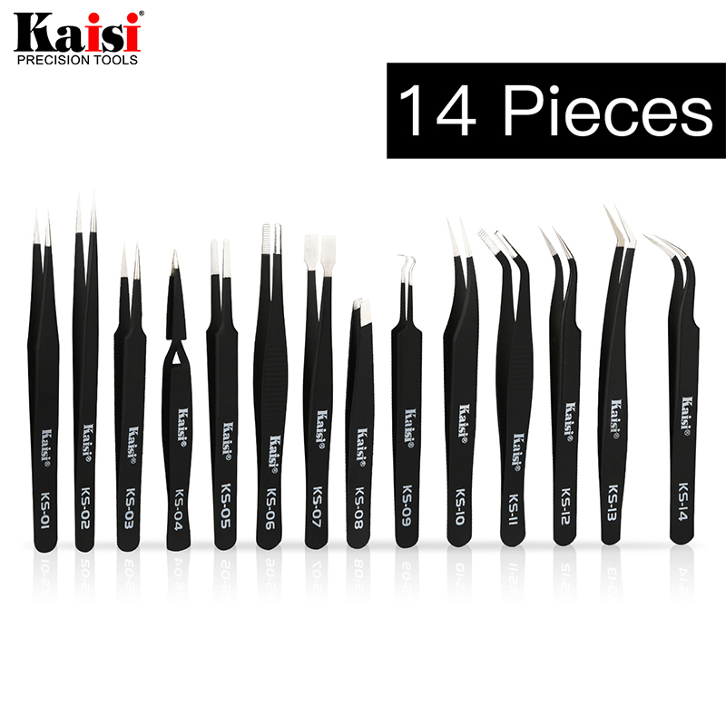14pcs ESD 핀셋 세트 전자 휴대 전화 수리 도구 - Electronics Repair Center 리뷰 및 가격