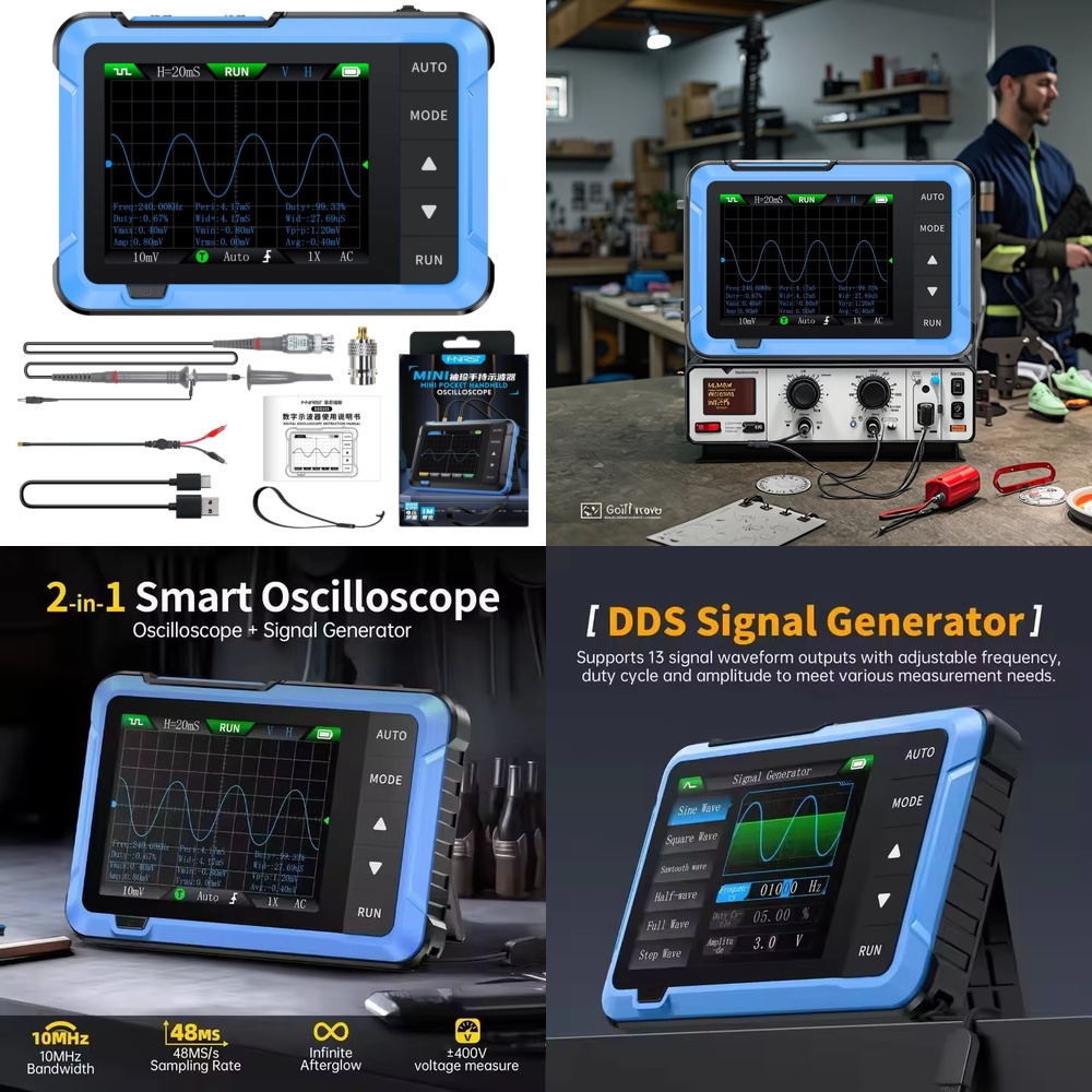 DSO510 미니 휴대용 2 in 1 핸드헬드 디지털  - Electronics Repair Tool 리뷰 및 가격