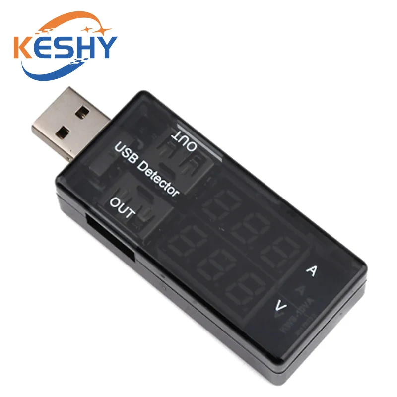 빨간색 + 파란색 듀얼 디스플레이 USB 전류 전압 측 - Usb Ammeter Tester 리뷰 및 가격