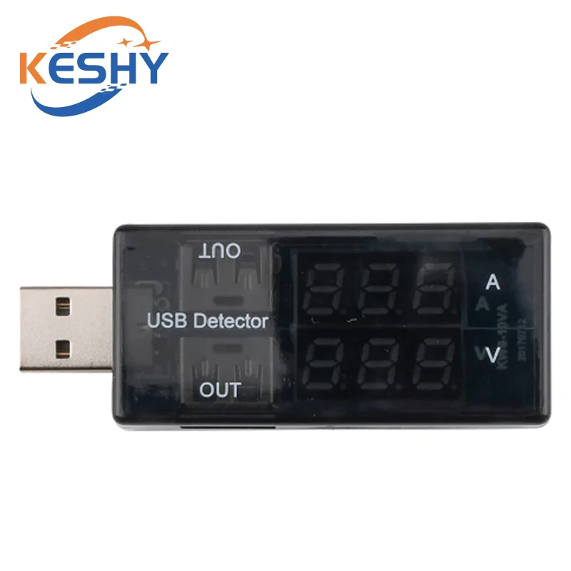 빨간색 + 파란색 듀얼 디스플레이 USB 전류 전압 측 - Usb Ammeter Tester 리뷰 및 가격