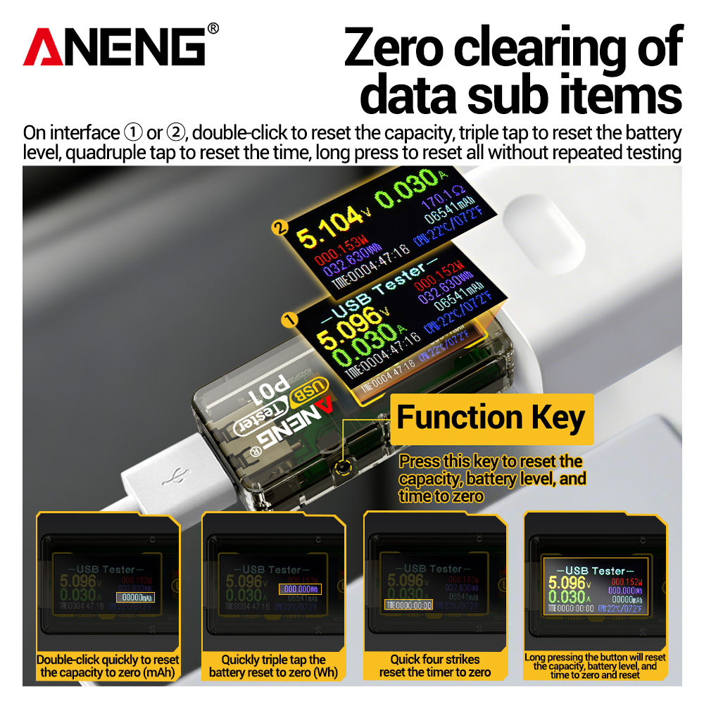 ANENG P01 USB 테스터 전압계 전류계 타입-C - Usb Ammeter Tester 리뷰 및 가격