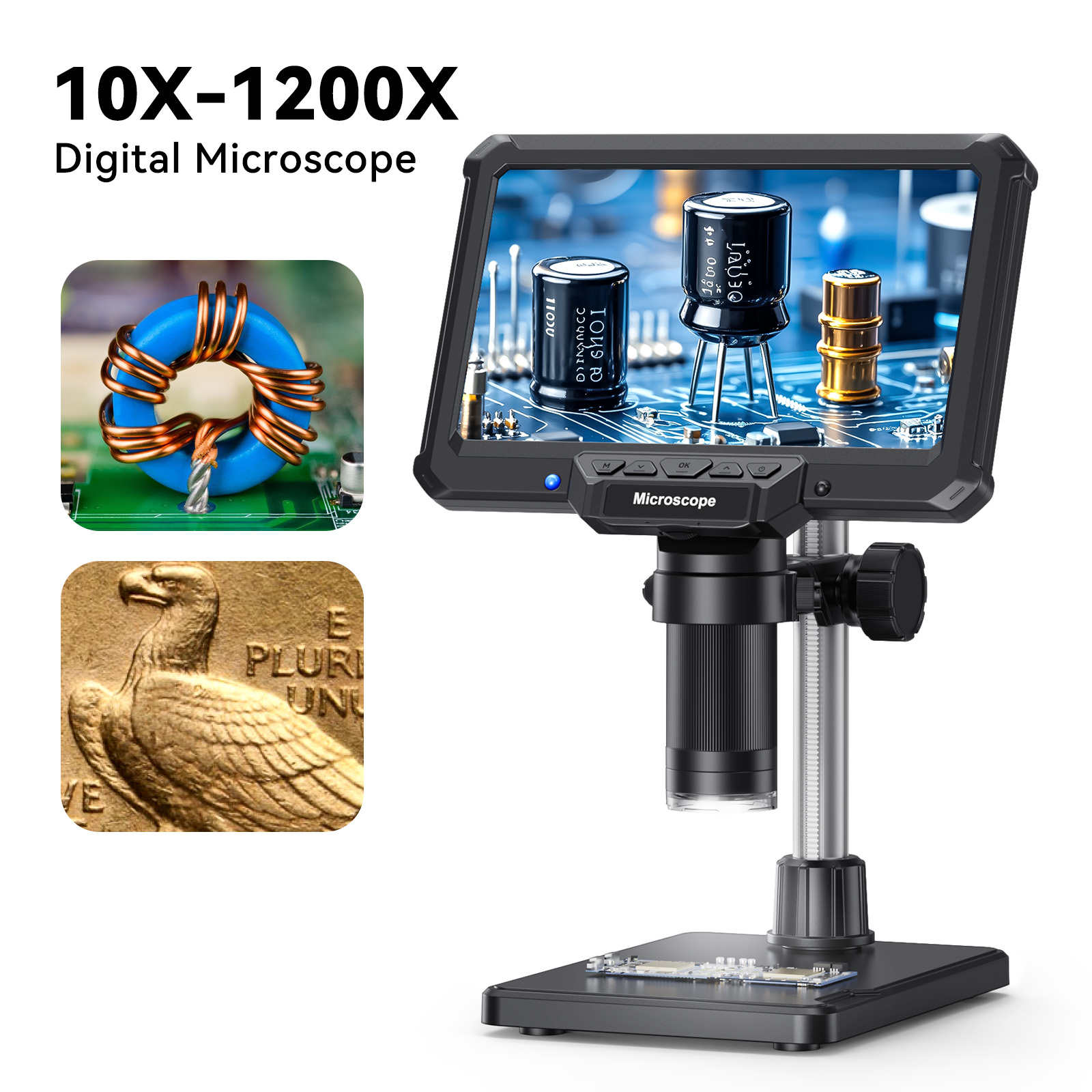 Hayve 7인치 디지털 현미경(조명 포함) 동전, 식 - Electronics Repair Microscope 리뷰 및 가격